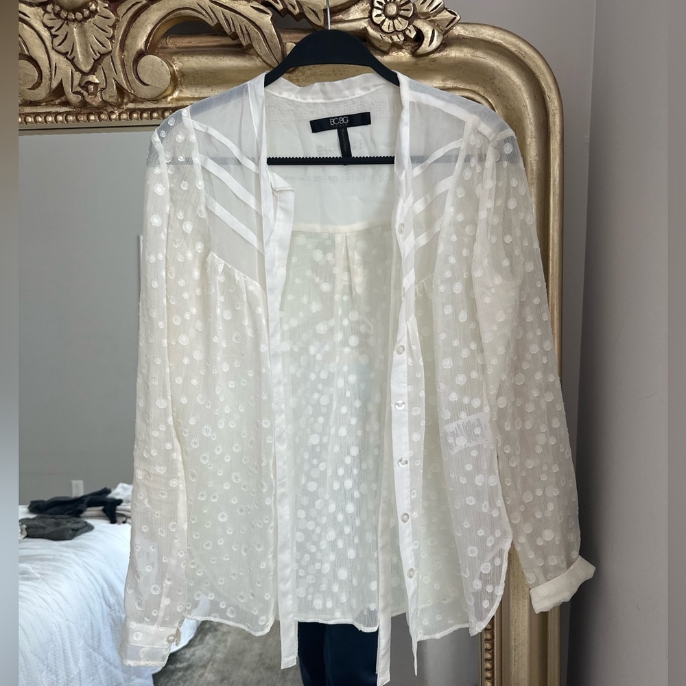 Bcbg Paris sheer blouse